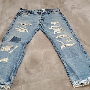 MAGNOLIA PEARL DISTRESSED LEVI'S JEANS